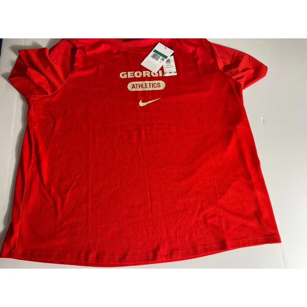 Nike Women's Georgia Bulldogs Red University Athletics Pill Swoosh T-Shirt XL